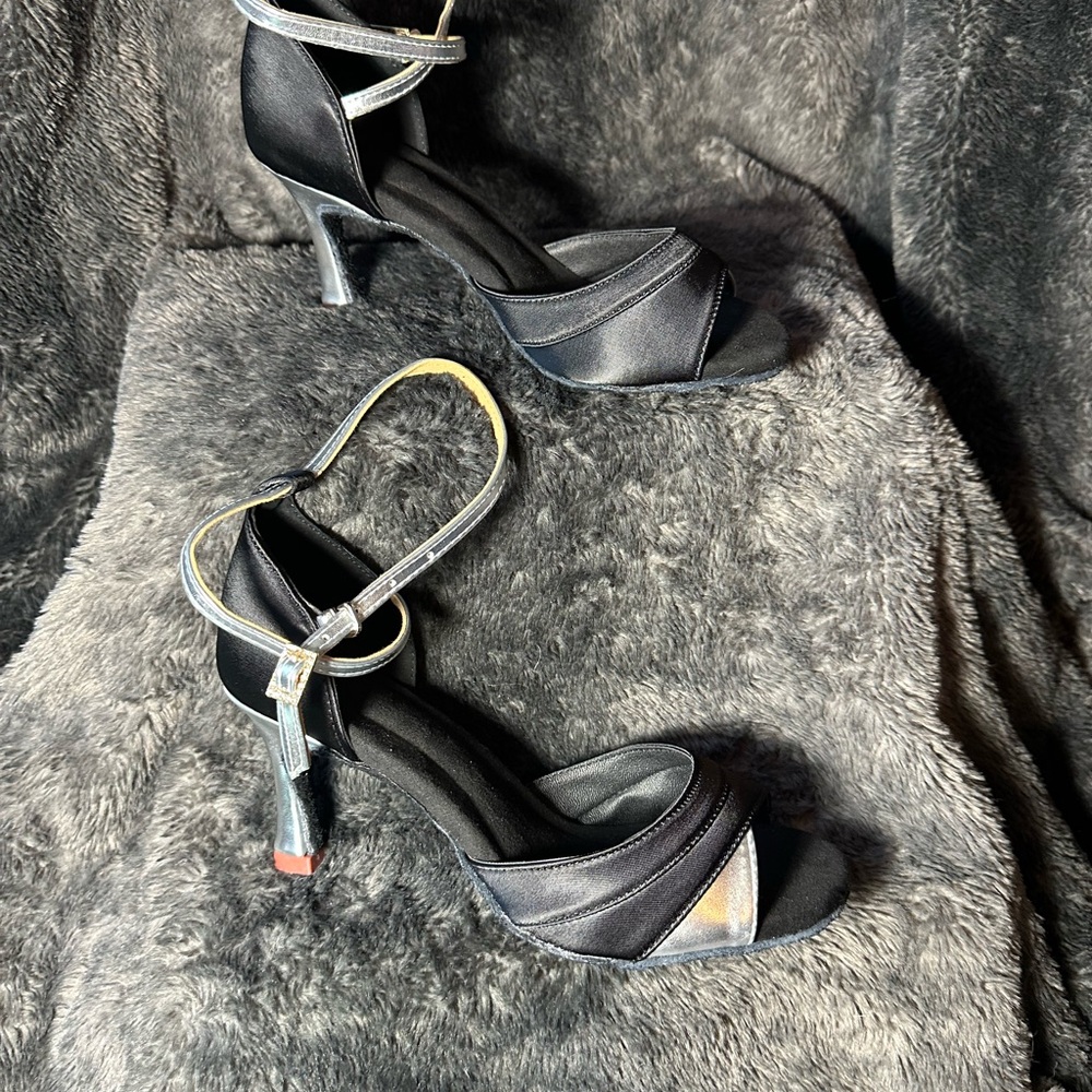Elegant Black and Silver Women's Heels
